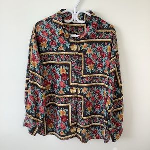 Ray Cassin floral vintage print shirt Japan brand free size